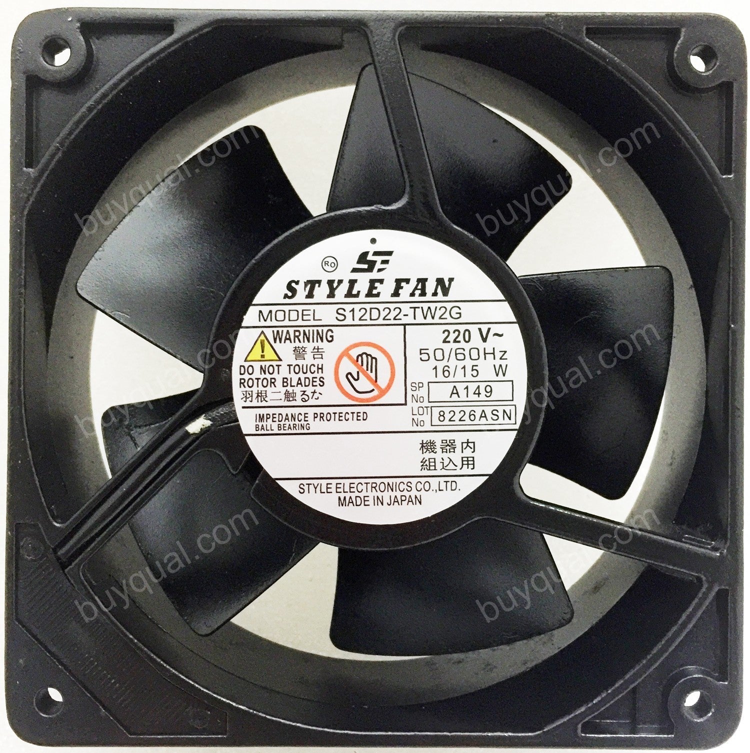STYLE S12D22-TW2G 220V 0.07/0.06A 16/15W Cooling Fan STYLE S12D22-TW2G 220V 0.07/0.06A 16/15W Cooling Fan